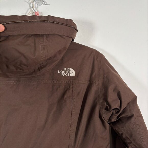 The North Face Arctic Parka Jacket Coat Brown Mid Length Goose Down Size Small - Picture 6 of 11